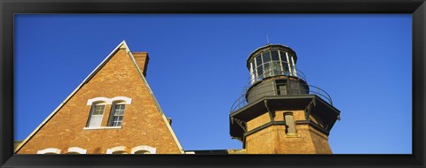 Framed Low angle view of a lighthouse, Block Island, Rhode Island, USA Print