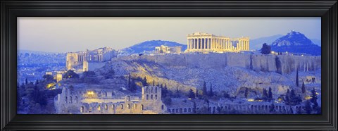 Framed Acropolis at Dusk Print