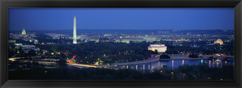 Framed Panoramic view of Washington DC Print