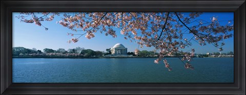 Framed Monument at the waterfront, Jefferson Memorial, Potomac River, Washington DC, USA Print