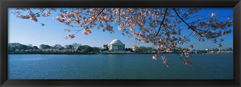 Framed Monument at the waterfront, Jefferson Memorial, Potomac River, Washington DC, USA Print