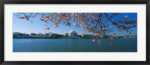 Framed Monument at the waterfront, Jefferson Memorial, Potomac River, Washington DC, USA Print