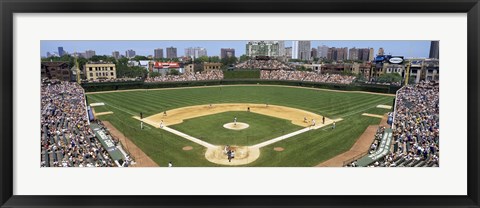 Framed Cubs playing in Wrigely Field, USA, Illinois, Chicago Print