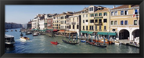 Framed High angle view of a canal, Grand Canal, Venice, Italy Print