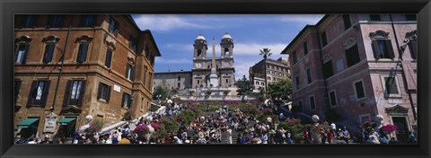 Framed Low angle view of tourist on steps, Spanish Steps, Rome, Italy Print