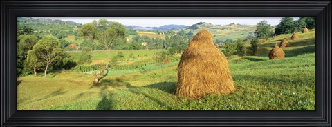 Framed Farm, Transylvania, Romania Print