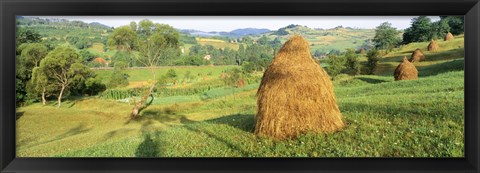 Framed Farm, Transylvania, Romania Print