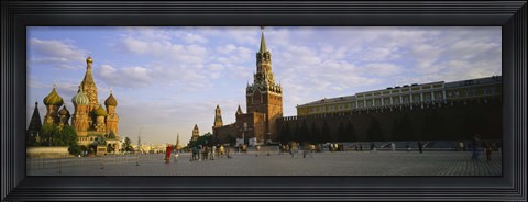 Framed Cathedral at a town square, St. Basil&#39;s Cathedral, Red Square, Moscow, Russia Print