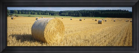 Framed Bales of Hay Southern Germany Print