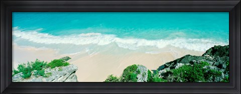 Framed Surf on the shore, Bermuda Print