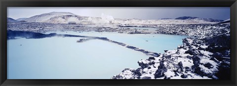 Framed High angle view of a hot spring, Iceland Print