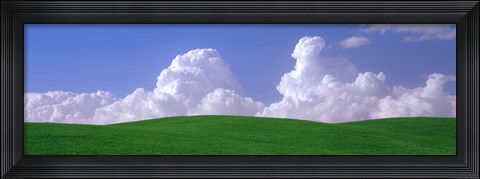 Framed USA, Washington, Palouse, wheat and clouds Print