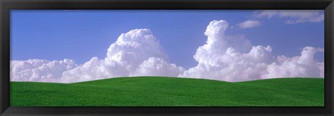 Framed USA, Washington, Palouse, wheat and clouds Print