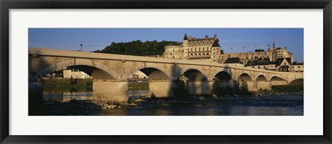 Framed Arch Bridge Near A Castle, Amboise Castle, Amboise, France Print