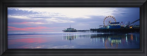 Framed Pier with a ferris wheel, Santa Monica Pier, Santa Monica, California, USA Print