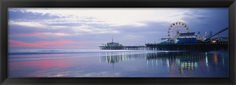 Framed Pier with a ferris wheel, Santa Monica Pier, Santa Monica, California, USA Print