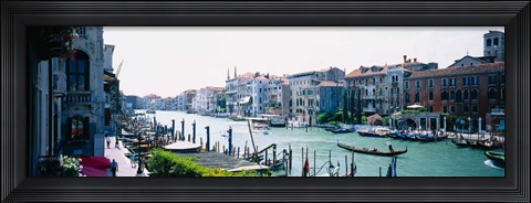 Framed Boats and Gondolas, Grand Canal, Venice, Italy Print