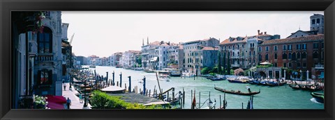 Framed Boats and Gondolas, Grand Canal, Venice, Italy Print