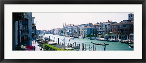 Framed Boats and Gondolas, Grand Canal, Venice, Italy Print