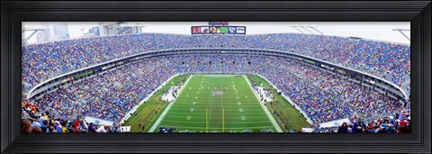 Framed NFL Football, Ericsson Stadium, Charlotte, North Carolina, USA Print