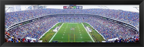 Framed NFL Football, Ericsson Stadium, Charlotte, North Carolina, USA Print