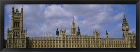 Framed Facade Of Big Ben And The Houses Of Parliament, London, England, United Kingdom Print