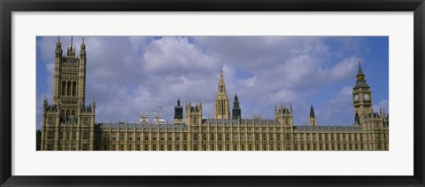 Framed Facade Of Big Ben And The Houses Of Parliament, London, England, United Kingdom Print