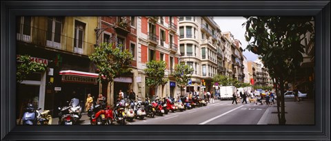 Framed Street Scene Barcelona Spain Print