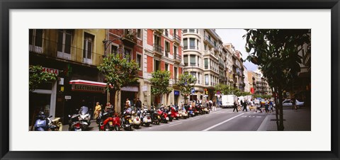 Framed Street Scene Barcelona Spain Print