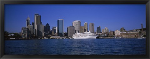 Framed Skyscrapers On The Waterfront, Sydney, New South Wales, United Kingdom, Australia Print