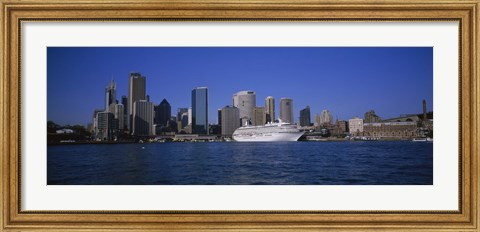 Framed Skyscrapers On The Waterfront, Sydney, New South Wales, United Kingdom, Australia Print