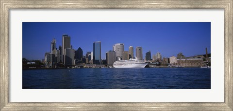 Framed Skyscrapers On The Waterfront, Sydney, New South Wales, United Kingdom, Australia Print