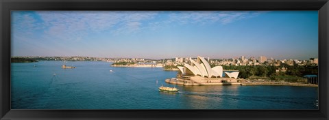 Framed Aerial view of Sydney Opera House Print