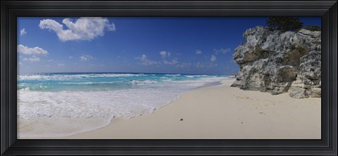 Framed Rock formation on the coast, Cancun, Quintana Roo, Mexico Print