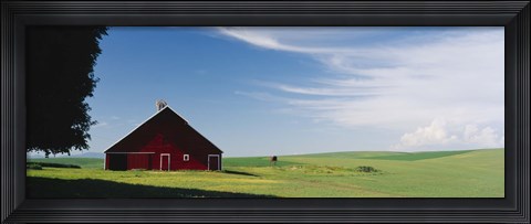 Framed Barn in a wheat field, Washington State (horizontal) Print