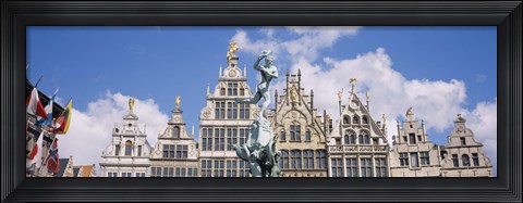 Framed Low angle view of buildings, Grote Markt, Antwerp, Belgium Print