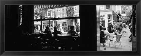 Framed Tourists In A Cafe, Amsterdam, Netherlands Print