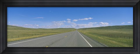 Framed Interstate Highway Passing Through A Landscape, Route 89, Montana, USA Print