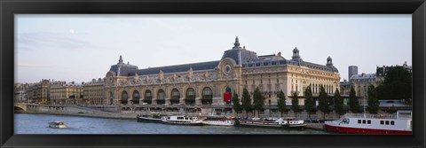 Framed Museum on a riverbank, Musee D&#39;Orsay, Paris, France Print