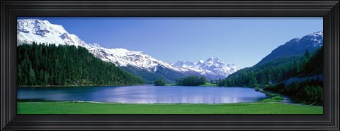 Framed Lake Silverplaner St Moritz Switzerland Print