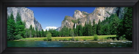 Framed Bridal Veil Falls, Yosemite National Park, California, USA Print