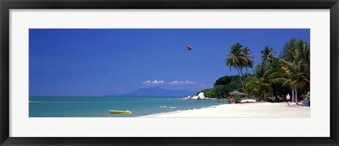 Framed White Sand Beach Penang Malaysia Print