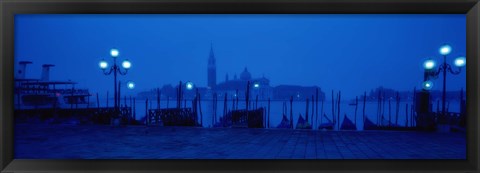 Framed Church of San Giorgio Maggiore with Gondolas Venice Italy Print