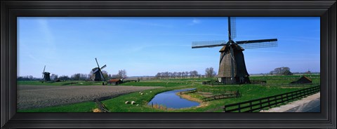 Framed Windmills near Alkmaar Holland (Netherlands) Print