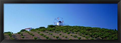 Framed Windmill Obidos Portugal Print