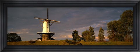 Framed Windmill Veere Nordbeveland The Netherlands Print
