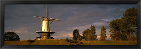 Framed Windmill Veere Nordbeveland The Netherlands Print