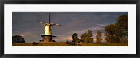 Framed Windmill Veere Nordbeveland The Netherlands Print