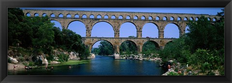 Framed Pont du Gard Roman Aqueduct Provence France Print