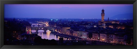 Framed Arno River Florence Italy Print